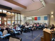 A break in rehearsing before the final sing through