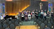 Choir ready to rehearse for the concert